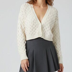 $190 NWT FINDERS KEEPERS Australia Mabel cropped cardigan ivory S
